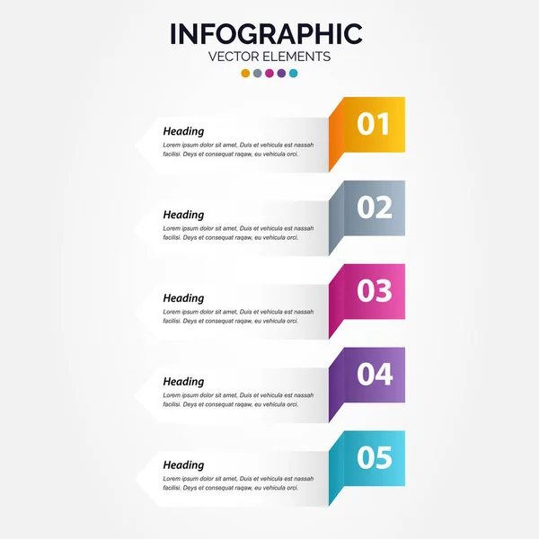 Vertikale Infografik Design Vorlage Kreatives Konzept Mit Schritten Kann Für — Stockvektor