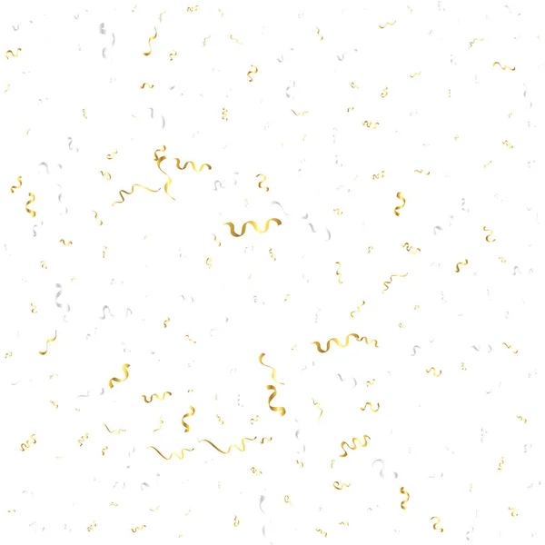 Gold Confetti Isolated White Background Celebrate Vector Illustration Vector Illustration — Stock Vector