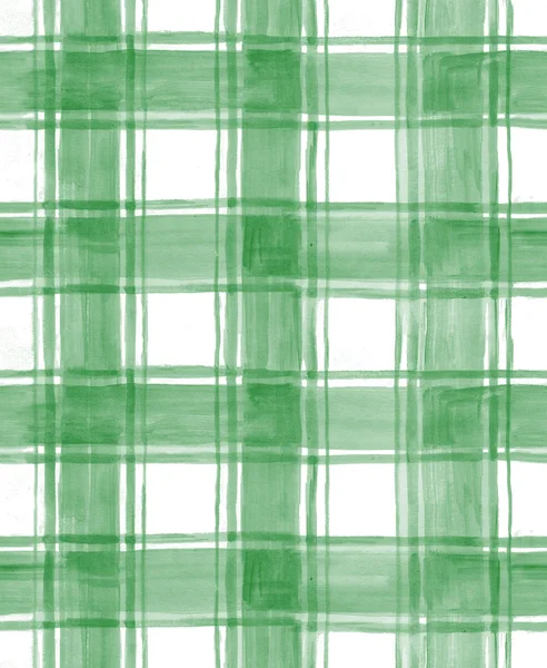 Groene aquarel plaid — Stockfoto