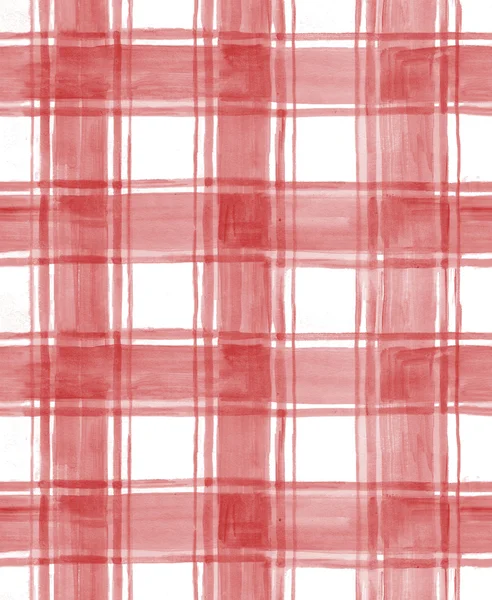 Red watercolor plaid — Stock Photo, Image