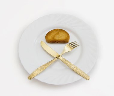 Rusk bir plaka üzerinde