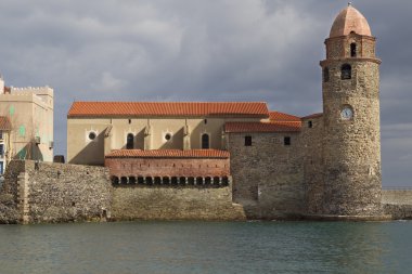 Notre dame des anges, kilise Collioure Fransız Akdeniz kıyılarında
