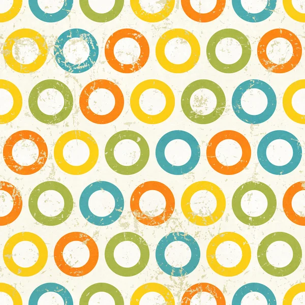 Colored circles seamless vintage pattern. — Stock Photo, Image