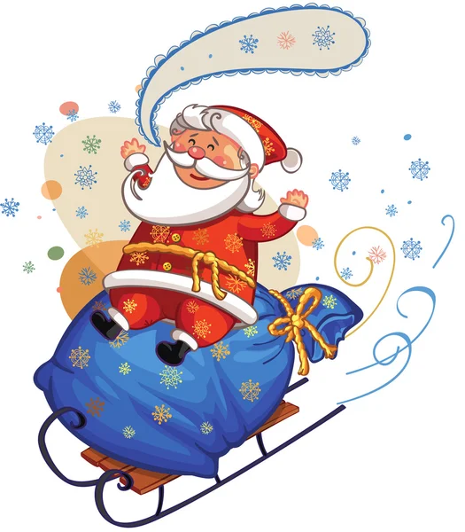 Santa grand sac — Image vectorielle