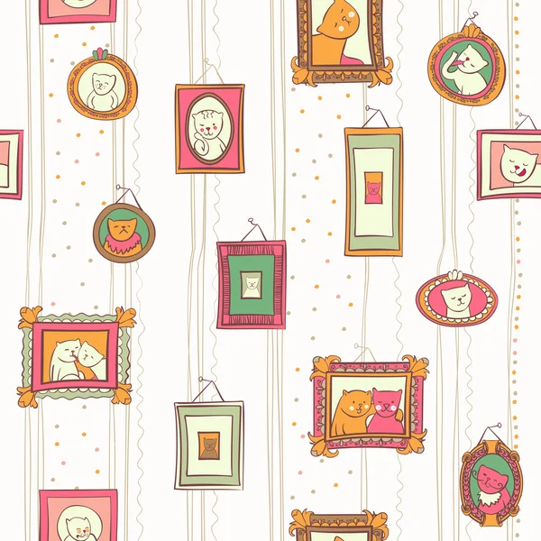 Cat in frames — Stockvector