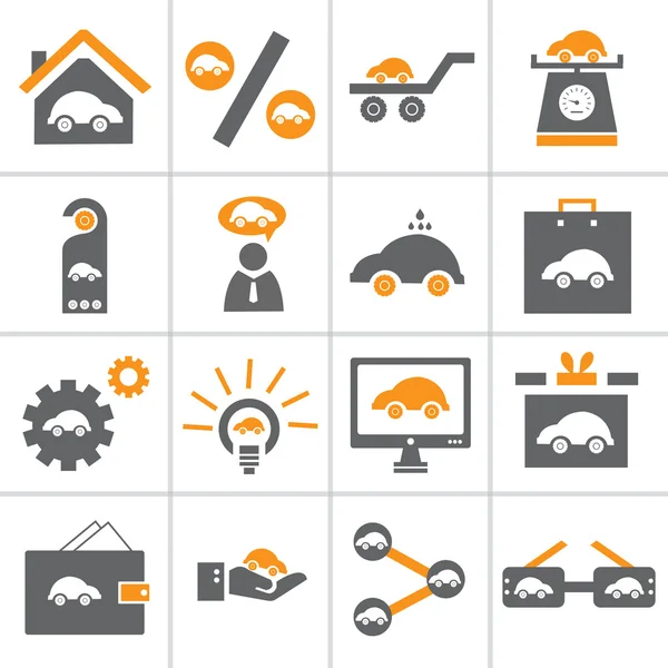 Web car icon set — Stock Vector