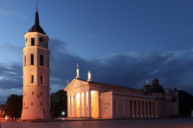 Geceleri katedralde, vilnius, Litvanya.