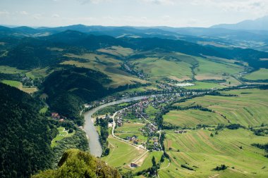 görünümü, dunajec, pieniny, Polonya.