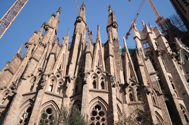 Sagrada Familia church in Barcelona, Spain. clipart
