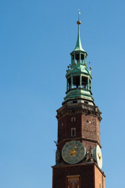 kilise kulesi wroclaw, breslau, Polonya.