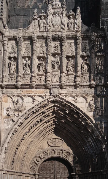 Portal Gotik katedral puerta de los leones Toledo. — Stok fotoğraf