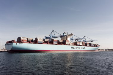 konteyner gemi edith maersk gdansk, Polonya