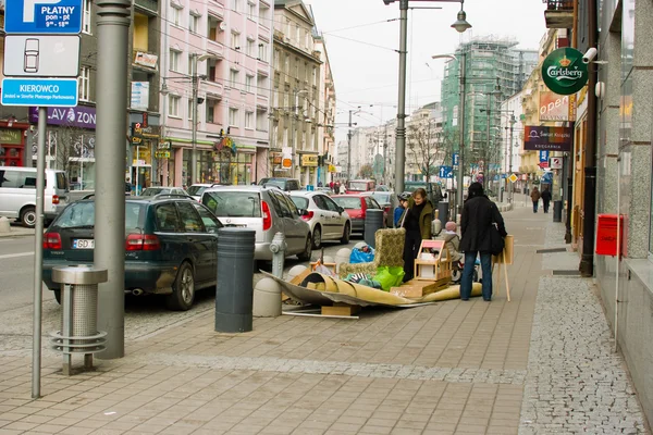 Cleaning unnecessary items in Gdynia. — Stock Photo, Image