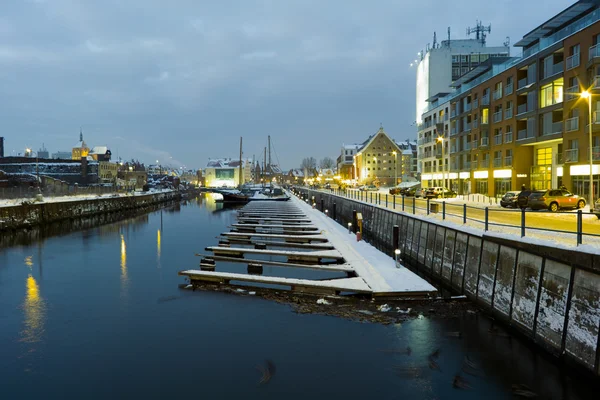gdansk gece manzarası.