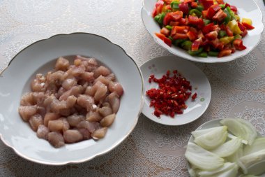 bileşenler için Meksikalı piliç.