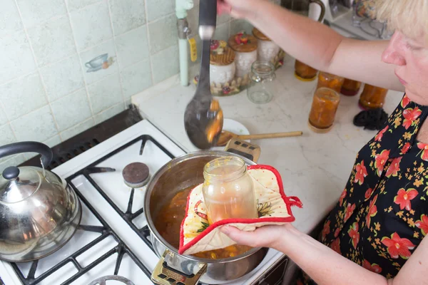 Apricot jam. — Stock Photo, Image