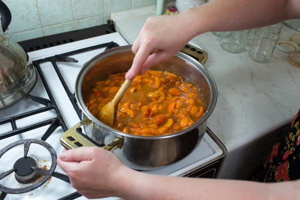 Apricot jam. — Stock Photo, Image