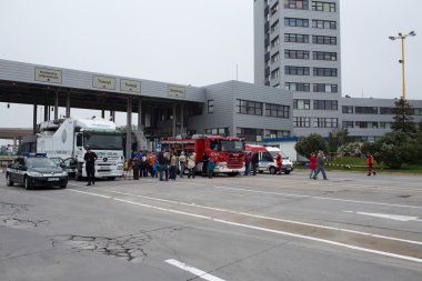 Baltık konteyner terminal açık gün Gdynia.