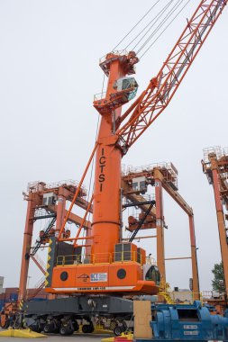 Baltık konteyner terminal açık gün Gdynia.
