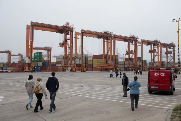 Baltic container terminal dzień otwarty w Gdyni. — Zdjęcie stockowe