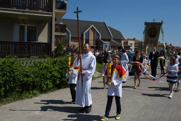 Religious procession at Corpus Christi Day. — Stock Photo, Image