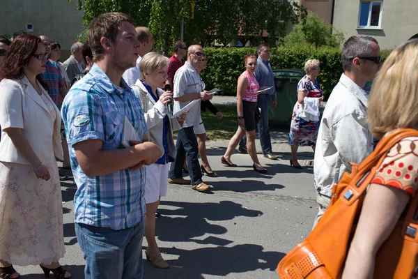 Procession religieuse au jour du corpus christi . — Photo