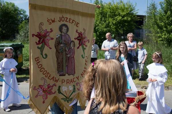 Religious procession at Corpus Christi Day. — Stock Photo, Image