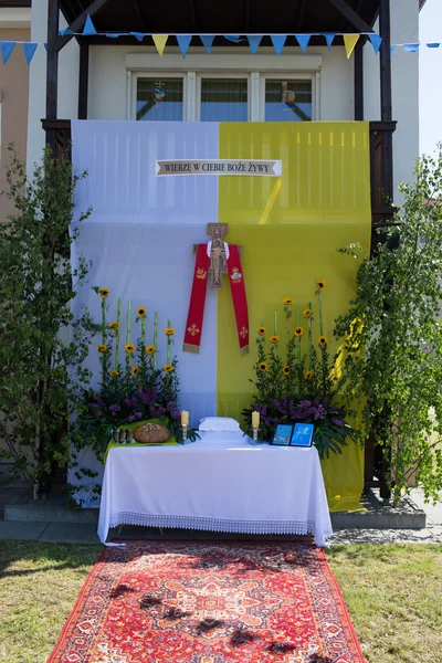 Procissão religiosa no dia do corpus christi . — Fotografia de Stock