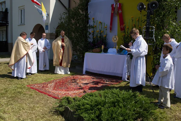 Procesja religijna w dzień Bożego ciała. — Zdjęcie stockowe