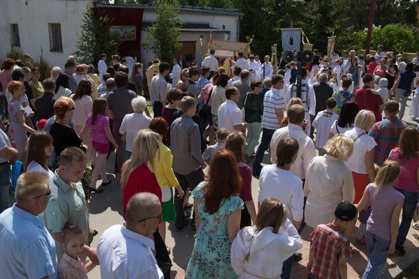 Procesión religiosa en el día del corpus christi . — Foto de Stock