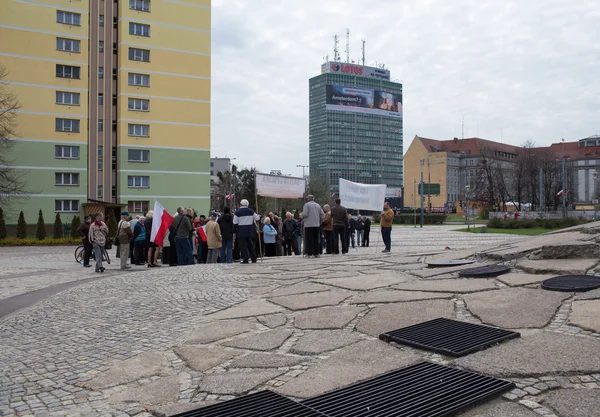 Manifestation Sovereignty Defense League i Gdansk . - Stock-foto
