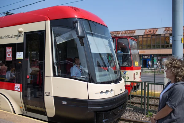 Tram in the city — Stock Photo, Image