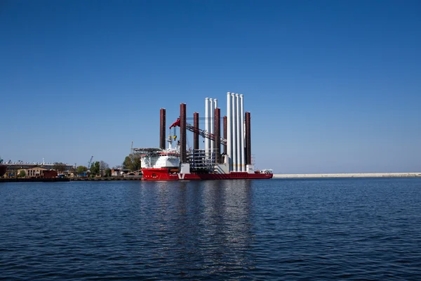 Platforma pro Vylepování větrné turbíny. — Stock fotografie