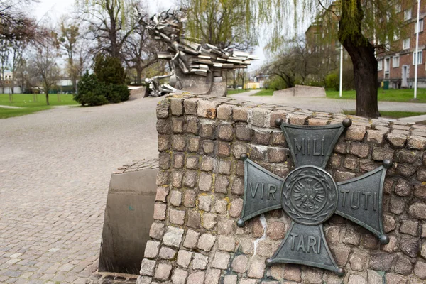 Memorial heroic postman. — Stock Photo, Image