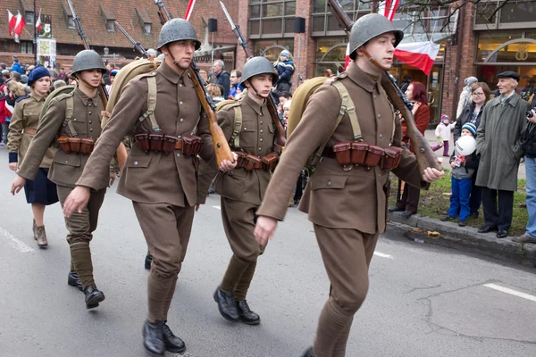 Självständighetsdagen parad. — Stockfoto