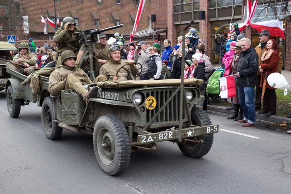 Självständighetsdagen parad. — Stockfoto