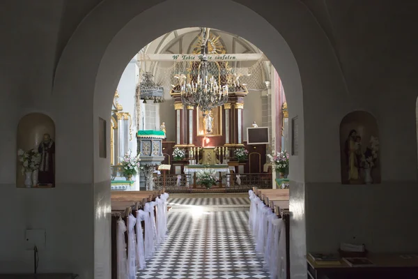 Inside Catholic church. — Stock Photo, Image