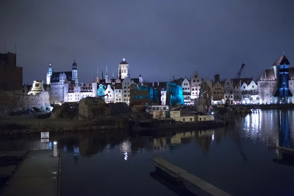 Architecture Gdansk at night. — Stock Photo, Image