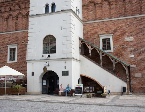 Bezoeken in sandomierz stad. — Stockfoto