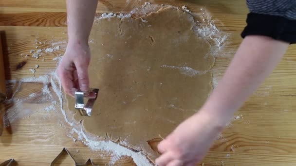 Preparación deliciosa galleta . — Vídeo de stock