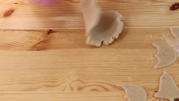 Příprava lahodných cookie. — Stock video
