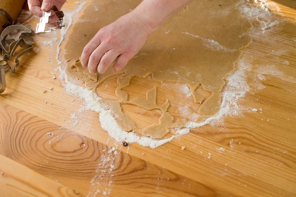 Zubereitung leckerer Plätzchen. — Stockfoto