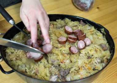 Bigos geleneksel Lehçe çanak.
