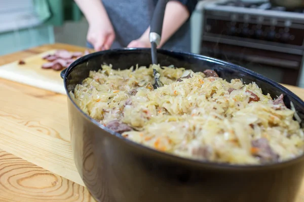 Bigos 전통 폴란드 요리. — 스톡 사진