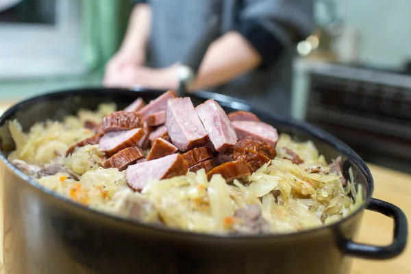 Bigos traditional Polish dish. — Stock Image Bigos traditional Polish dish. Stock Photo