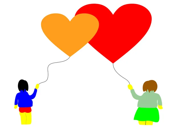 Love baloon hearts — Stock Vector