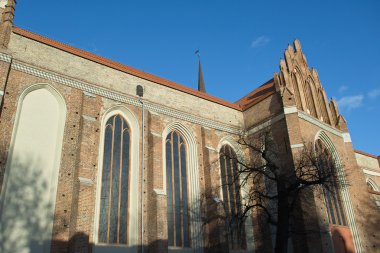 Dış eski kilisenin Gdansk, Polonya.