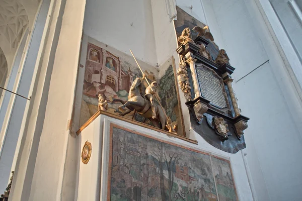 Interior da antiga Catedral em Gdansk, Polônia . — Fotografia de Stock