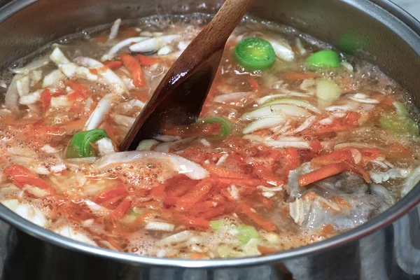 Prepare a sopa de pepino . — Fotografia de Stock