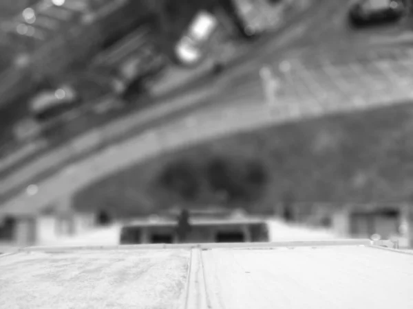Вид Балкон Жилая Архитектура Пригороде Гданьска Художественный Вид Черно Белый — стоковое фото